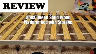 Linda 14 Inch Queen Solid Wood Platform Bed Frame Review: No Squeak, Storage Space 2025