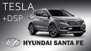 Магнитола в стиле Тесла на Hyundai Santa Fe 2012-2015 взамен Motrex MTXT900DM