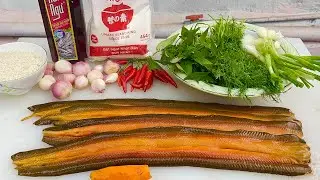 best eel porridge recipe // cooking alone