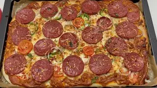Authentic uzbaik style Chicken  Pizza Recipe / Restaurant Style Pizza Dough Secret!
