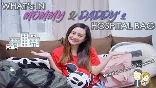 WHAT'S IN MOMMY AND DADDY'S HOSPITAL BAG | First Time Mom | Vlogs by Georgia