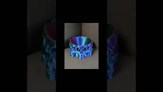 3D printed Skull bowl #3dprinting #bambulab #silkfilament #skull #bowl