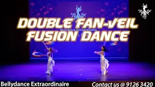 Double fan veil fusion belly dance performance - ☎️For event hire, contact 91263420