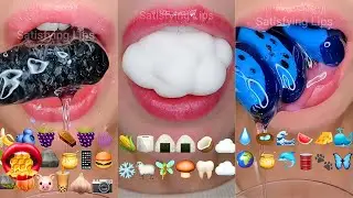 ASMR Satisfying Eating Emoji Food Challenge Mukbang Compilation
