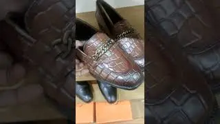 Croco Chain Tan Loafer 100%pure leather.Price 1499/#shorts#viral#leathershoes