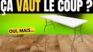 Homeweeks &ndash; Sturdy Folding Table 180 cm, Portable, Indoor/Outdoor, EN Standard