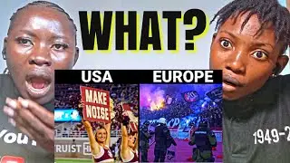 Foreigners Reacts to Football Fans and Atmosphere USA Vs Europe