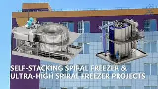 Wolfking self-stacking spiral freezer and low-tension spiral freezer installation demonstration