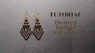 Dangle Bead Earrings Tutorial, Brick Stitch Beading tutorial, Seed Bead Earrings Making