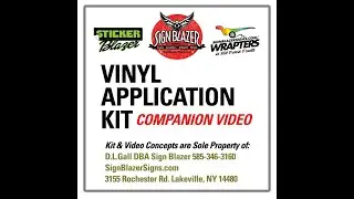 Sticker Blazer Vinyl Application Kit Instructions