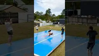 Skipping on Slip n Slide! 😂 #funny #shorts #shortvideo