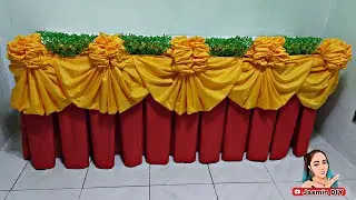 BOX PLEATS WITH ROSE FLOWER SCALLOP AND GRASS PART-2 TUTORIAL