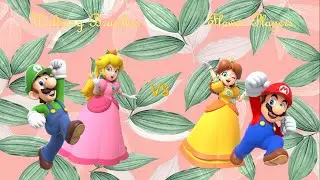 Mario Tennis Aces - Luigi and Peach vs Mario and Daisy(Waltzing Brawlers vs Flower Players)