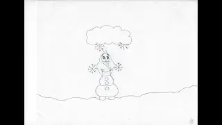 Olaf Under a Snowflake Cloud 2D