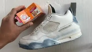 Air Jordan 4 midsole repaint hack . How to fix damaged midsoles airbrush prep