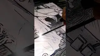 Digital inking on INKTOBER?! Why not? #inktober2022 #digitalink #inking #comicpage #mangapage