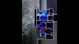 Draining system with weep holes for aluminum glass window