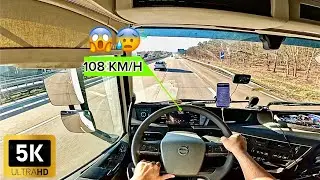 Pov Truck Driving 108 KM/H 5.3K  🚛 | 🇩🇪 Germany Autobahn → 🇸🇰 Slovakia | Volvo FH460