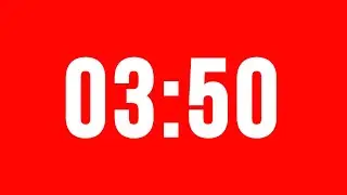 3 Minute 50 Second Timer With Alarm Without Music