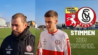 Stimmen zum Testspiel | Union Perg vs SK BMD Vorwärts Steyr 2:1 | Aleksandar Maric und Markus Eitl