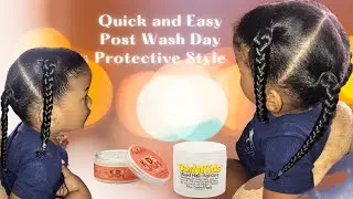 TODDLER BOY HAIRSTYLE 20 | POST WASH DAY PROTECTIVE STYLE | TODDLER BRAIDS |  #CURLYHAIRSTYLE