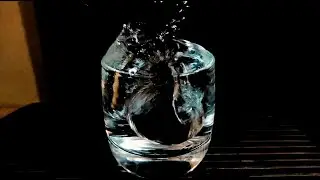 Experiment water slow motion | Slow motion water in glass | 60 fps slow motion 1080p water