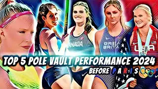 Top 5 Women&rsquo;s Pole Vault Performances Ahead of Paris Olympics &bull;2024&bull;