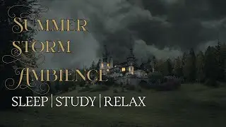 Escape the Rain in Peles Castle of Romania | Rain & Thunder Sounds | 10 hours