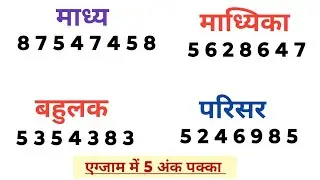 माध्य, माध्यिका , बहुलक और परिसर कैसे सीखें | madhy madhyika bahulak aur parisar kaise banate hain 
