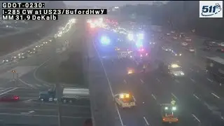 2 dead after fiery crash on I-285 EB at Buford Highway in DeKalb County