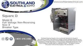 Square D Model 6, Full Voltage Non-Reversing, Nema Size 3, Breaker Motor Control Bucket