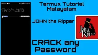 Termux Tutorial Malayalam| Crack password with JOHN