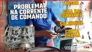 Problema na corrente de comando, cuidado com guia da corrente e tensor