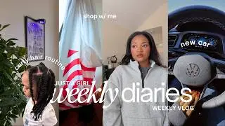 weekly vlog |  life in my 30s + shop with me + new car + kids curly hair routine + nails