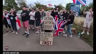 10 thousands demonstrated in Australia and England  (canada. danmark.  tommy robinso.  patriot ).