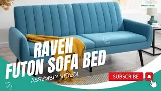 Creative Ways to Maximize Small Spaces: Naomi Home | Raven Minimalist Futon Sofa Bed Assembly Video