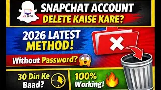 Snapchat Account Delete Kaise Kare | How To Delete Snapchat Account | VR TECH