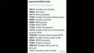 important ussd codes in rwanda