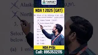 NDA PYQs Geography | NDA 1 2025 PYQs | Geography for NDA, CDS & AFCAT 🌍 | Alaska Current