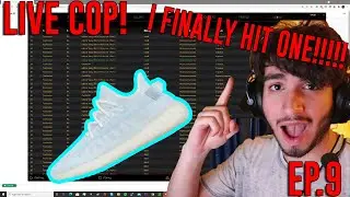 YEEZY 350 MONO ICE LIVE COP! - How To Sneaker Bot Ep.9