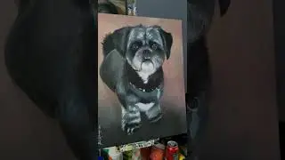 pintamdo un lindo perro #art #satisfying #shorts
