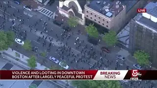 Boston protest was peaceful for hours before violence