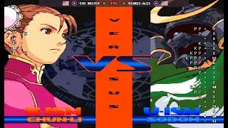Street Fighter Alpha 3 - 🇺🇸 5th master(A) vs 🇺🇸 MiamiX-Alex(A) | Fightcade