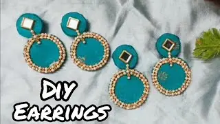 How To Make Earrings From Out OF Waste Fabric || Diy Fabric Jewellery Tutorial || Handmade jewellery