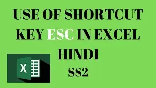 Use of Excel Keyboard Shortcuts Esc in Hindi - SS2