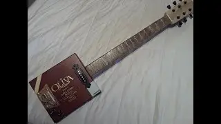 Homemade Cigar Box Guitar and Hubcap Fiddle, 