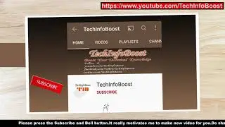 Trailer of TechInfoBoost Channel