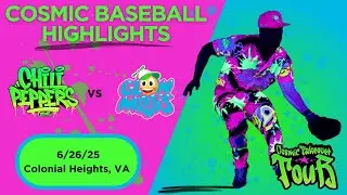 Cosmic Baseball Highlights &ndash; 6/26/25 &ndash; Cosmic Chili Peppers vs. Glow Mojis | Colonial Heights, VA