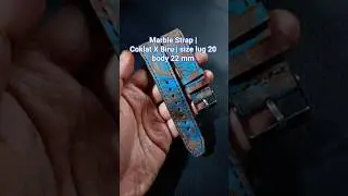 Marble Strap |Coklat X Biru | size lug 20 body 22 mm #strap #talijam #talijamkulit #talijamtangan