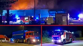 [ZAPREŠIĆ WAREHOUSE FIRE] Intervention of Croatian Firefighters, Police and Civil Protection